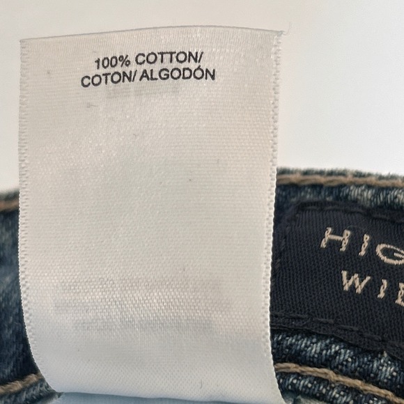 Lucky Brand High Rise Wide Leg Distressed Jeans Medium Wash Women's Size 6 - Picture 5 of 11